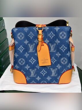 Unlisted fashion blue denim Bucket Crossbody Bag